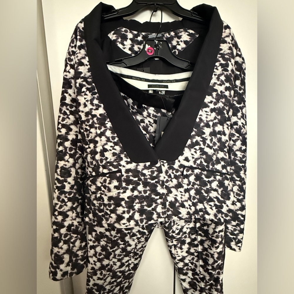 NWT | Rachel Zoe Black & White Tuxedo Suit Set Size 2 - Picture 4 of 16
